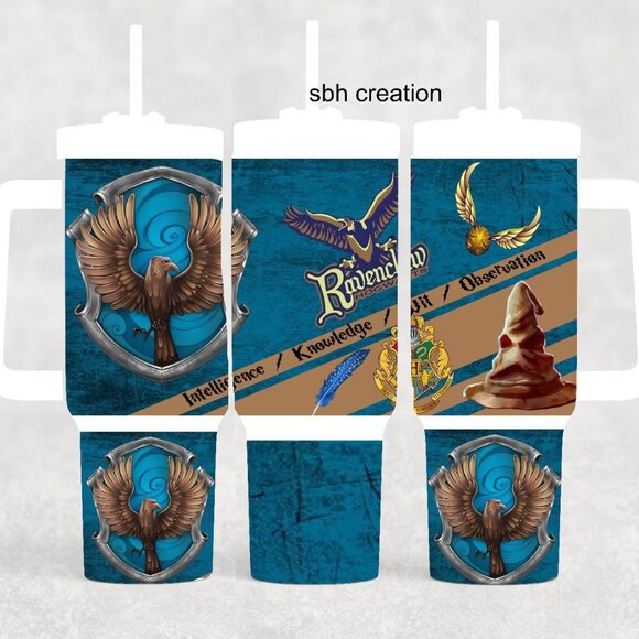 1-40oz Ravenclaw Harry Potter stanley Quencher style insulated tumbler - Picture 1 of 1